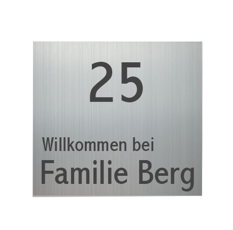 Türschilder Edelstahl - Optik