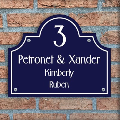 Türschild Plexiglas Torino | Classico-Line, dunkelblau 26x21 cm