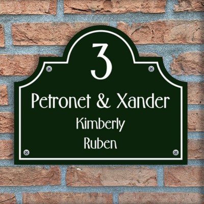 Türschild Plexiglas Torino | Classico-Line, dunkelgrün 26x21 cm