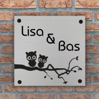 Türschild Milchglas-Optik | 20x20 cm SELBST GESTALTEN