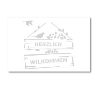 Schablone - Farbschablone Willkommen 45x30 cm