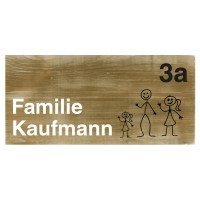 Türschild Gerüstholz 30x14 cm