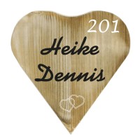 Türschild Gerüstholz Herz 30x20 cm