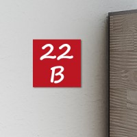Hausnummernschilder rot | 5x5 cm