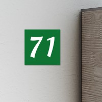 Hausnummernschilder grün | 5x5 cm