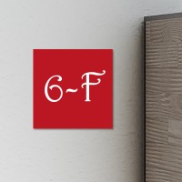 Hausnummernschilder rot | 8x8 cm
