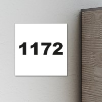 Hausnummernschilder weiß | 10x10 cm
