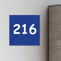 Hausnummernschilder blau | 10x10 cm