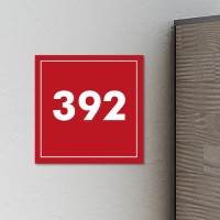 Hausnummernschilder rot | 10x10 cm