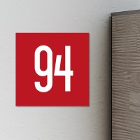 Hausnummernschilder rot | 15x15 cm