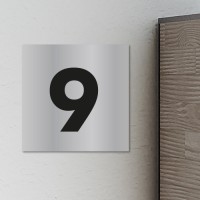 Hausnummernschilder edelstahl - optik | 15x15 cm