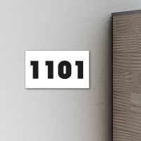 Hausnummernschilder weiß | 8x4 cm