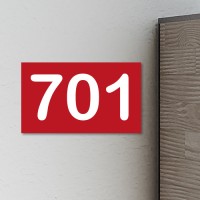 Hausnummernschilder rot | 12x6 cm