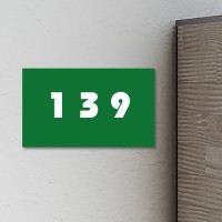 Hausnummernschilder grün | 12x6 cm