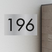 Hausnummernschilder edelstahl - optik | 15x10 cm