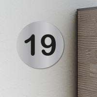 Hausnummernschilder edelstahl - optik | 8 cm