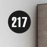 Huisnummernschilder Schwarz | 8 cm
