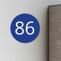 Hausnummernschilder blau | 8 cm