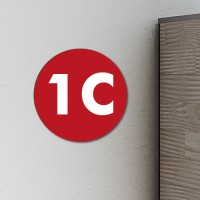 Hausnummernschilder rot | 8 cm