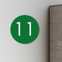 Hausnummernschilder grün | 8 cm