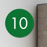 Hausnummernschilder grün | 12 cm