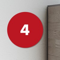 Hausnummernschilder rot | 12 cm
