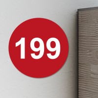 Hausnummernschilder rot | 15 cm