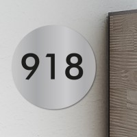Hausnummernschilder edelstahl - optik | 15 cm