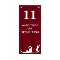 Klassisches Türschild aus schwarzem Plexiglas zum Selbstgestalten - Namenundmehr.de